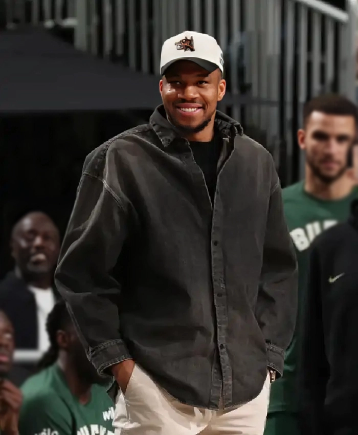 Dallas Mavericks Vs Milwaukee Bucks Giannis Antetokounmpo 2026 Black Denim Jacket
