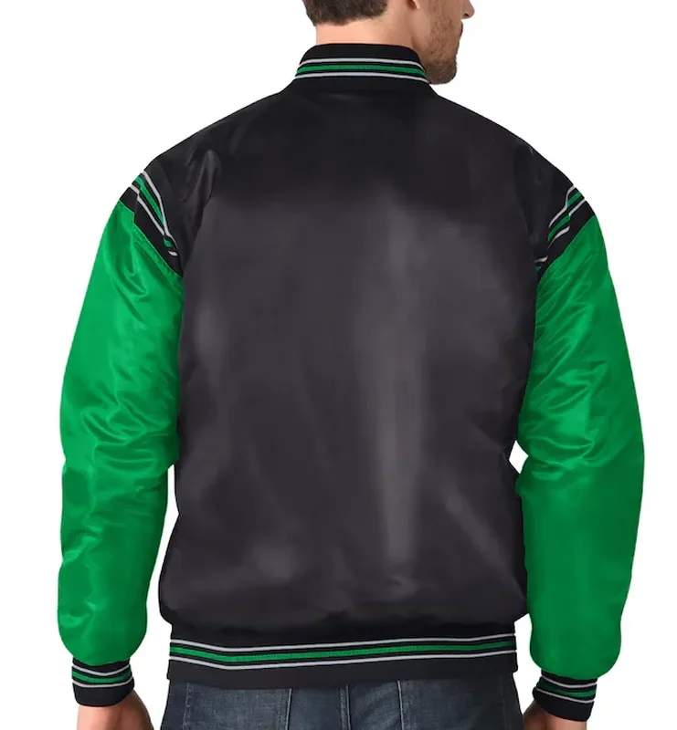Dallas Stars 2024 Global Series Varsity Satin Jacket Back
