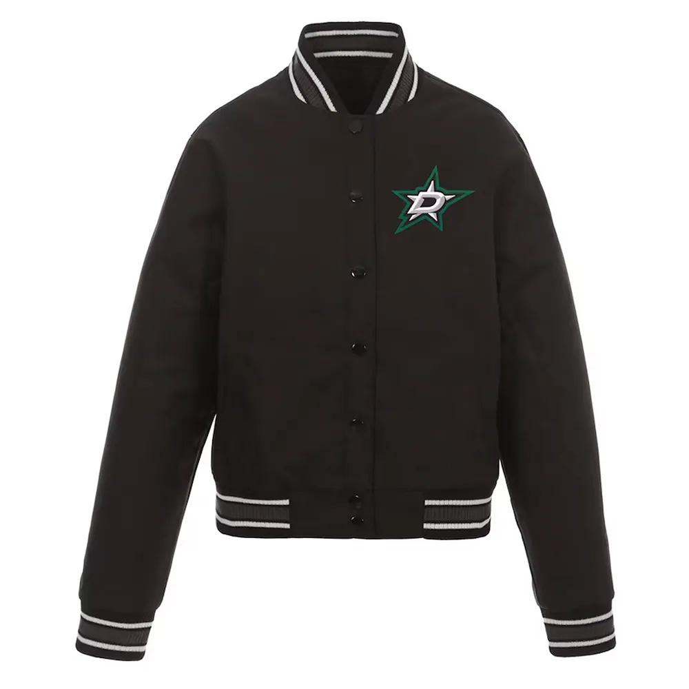 Dallas Stars Front Hit Poly Twill Black Jacket