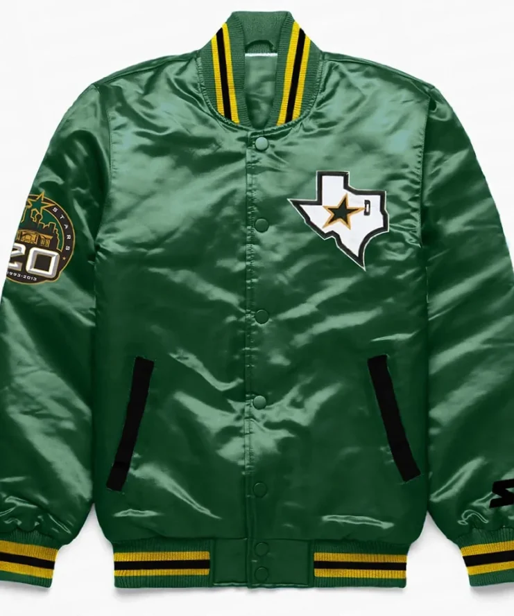 Dallas Stars Green Satin Jacket