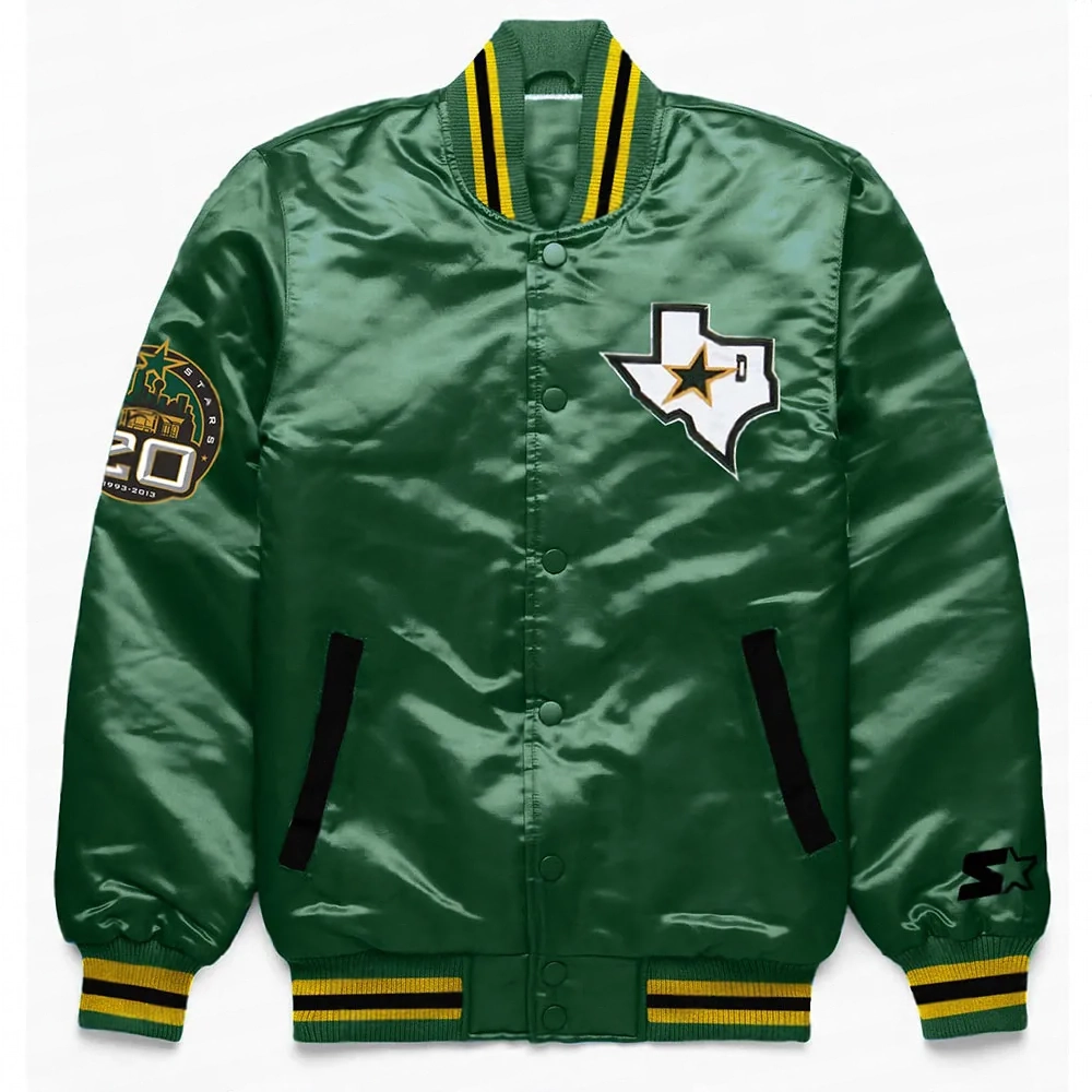 Dallas Stars Green Satin Jacket