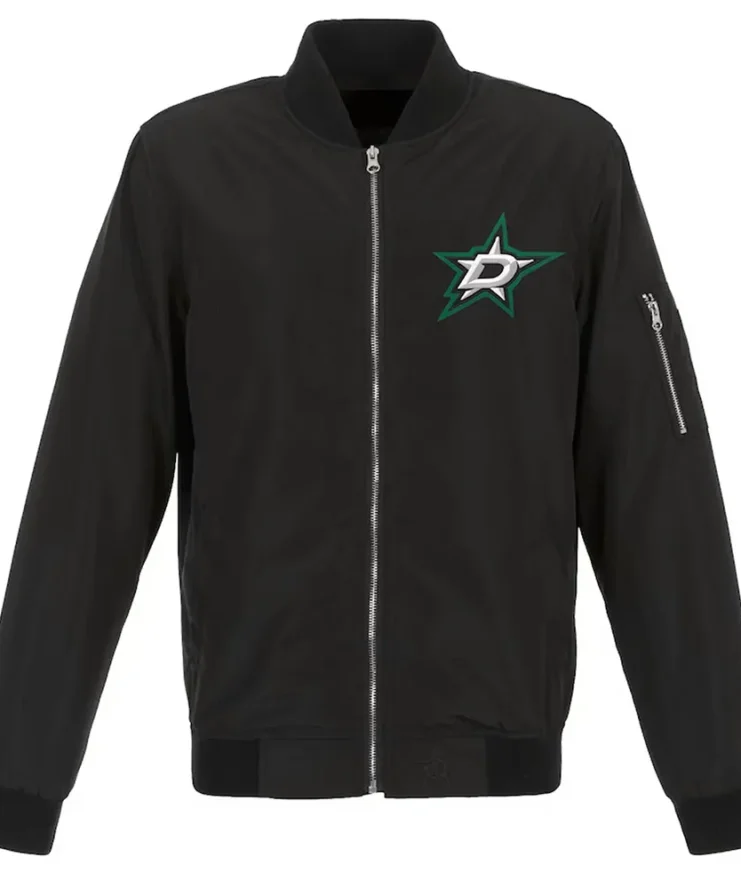 Dallas Stars Lightweight Bomber Nylon Black Jacket