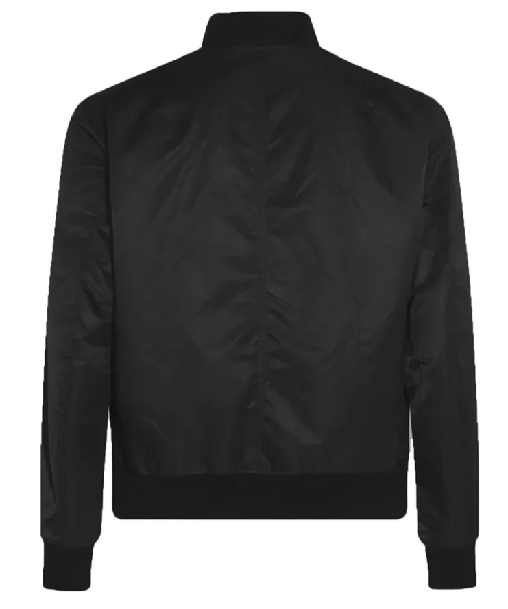 Dallas Stars Lightweight Bomber Nylon Black Jacket Back