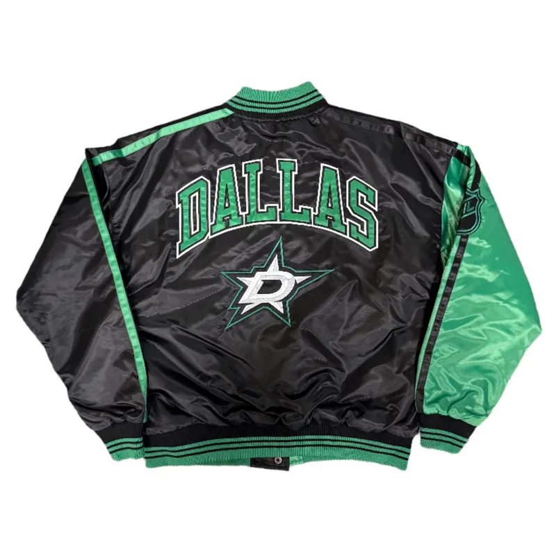 Dallas Stars Zone Blitz Black Green Jacket Back