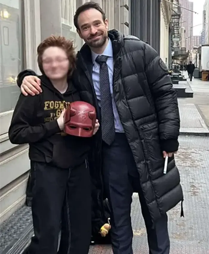 Daredevil Born Again 2025 Matt Murdock Black Puffer Coat