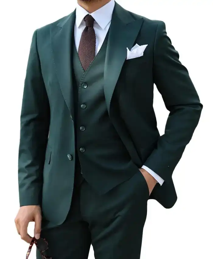 Dark Green Wedding Slim Fit Suit