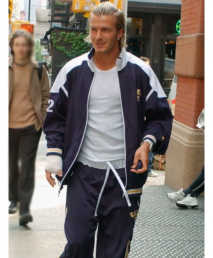 David Beckham Blue And White Oversized Tracksuit