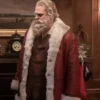 David Harbour Santa Leather Red Coat