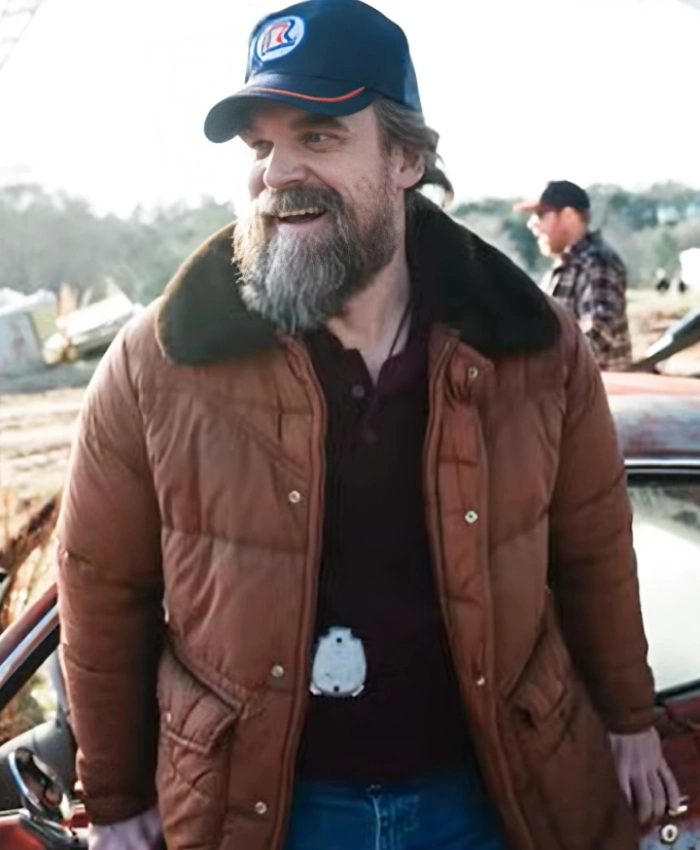 David Harbour TV Series Stranger Things S05 Jim Hopper Puffer Jacket