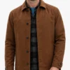 David O Donnell Reacher S02 Brown Leather Jacket Mens