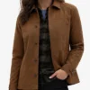 David O Donnell Reacher S02 Brown Leather Jacket Womens