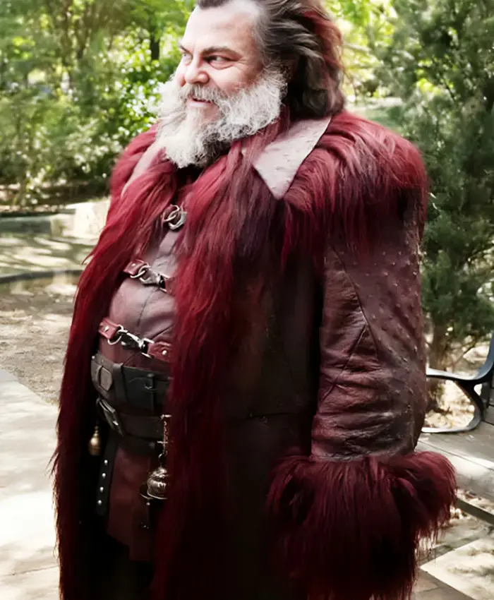 Dear Santa 2024 Jack Black Leather Shearling Fur Trim Coat