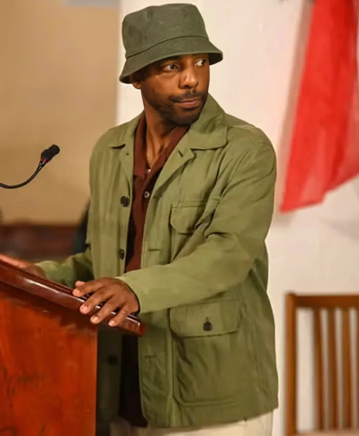 Death in Paradise S15 DI Mervin Wilson Green Jacket - Image 3