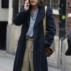 Deep Cover 2025 Orlando Bloom Blue Trench Coat