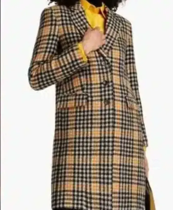 Delphine Cormier Orphan Black Echoes Wool Plaid Coat For Sale