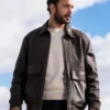 Deniz TV Series Reminder 2025 Baris Arduc Brown Bomber Leather Jacket