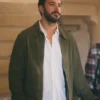 Deniz TV Series Reminder 2025 Baris Arduc Green Suede Leather Jacket