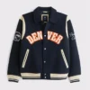 Denver Broncos Navy Blue Varsity Jacket