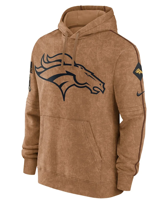 Denver Broncos Salute To Service Brown Hoodie