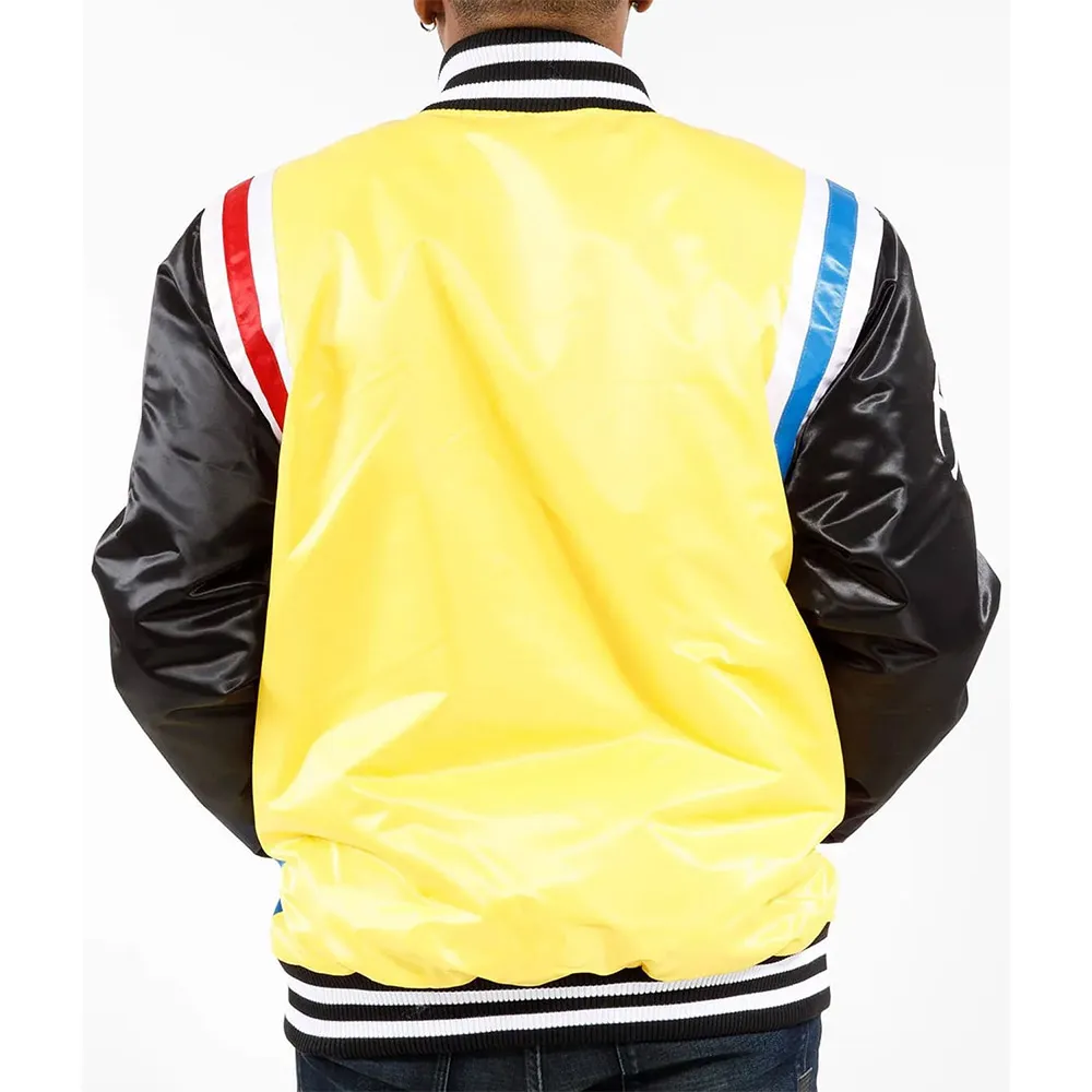 Denver Nuggets Color Block Satin Jacket Back