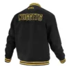 Denver Nuggets Logoman Shadow Black Varsity Jacket Back