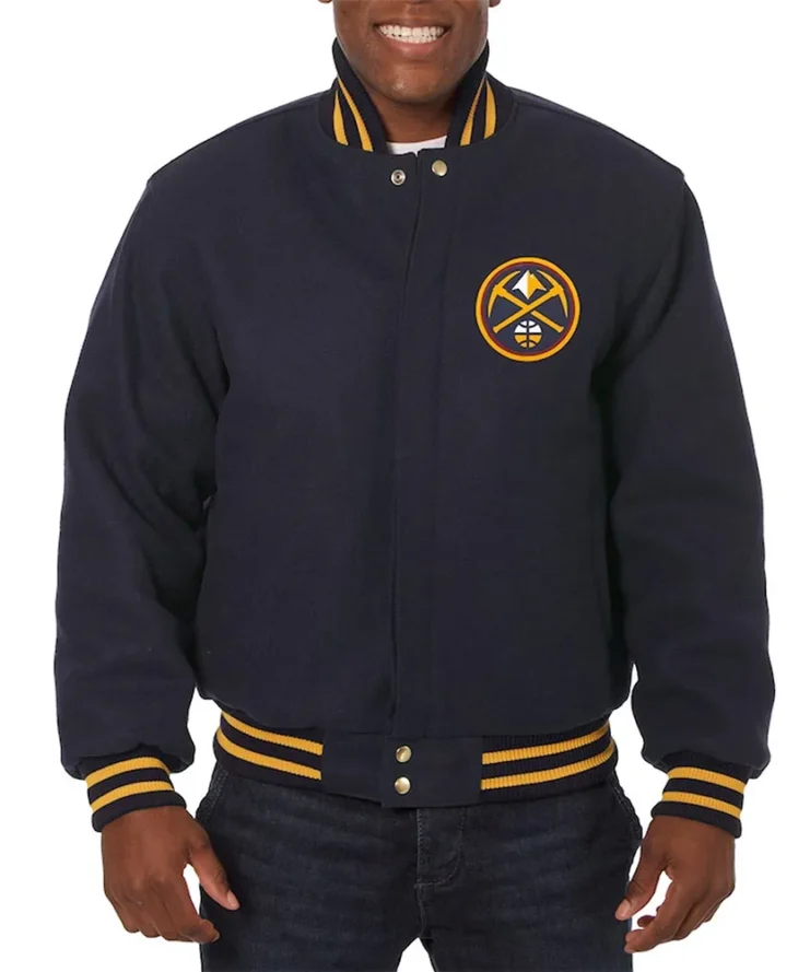 Denver Nuggets Navy Varsity Wool Jacket