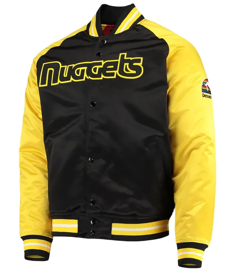 Denver Nuggets Reload 3.0 Hardwood Classics Varsity Satin Jacket
