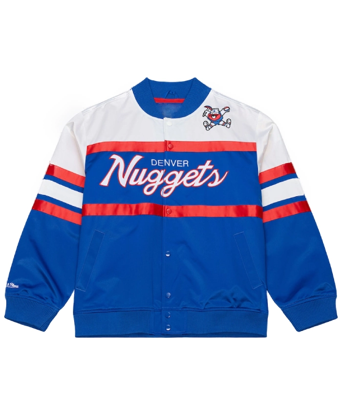 Denver Nuggets Royal Head Coach Lightweight Full Snap Satin Jacket