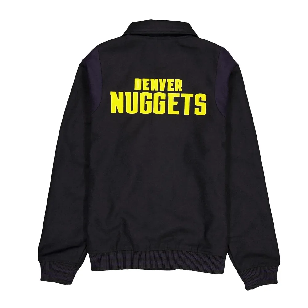Denver Nuggets Sport Night Teddy Varsity Jacket Back