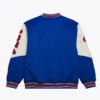 Denver Nuggets Team History Royal Vintage Logo Varsity Jacket Back