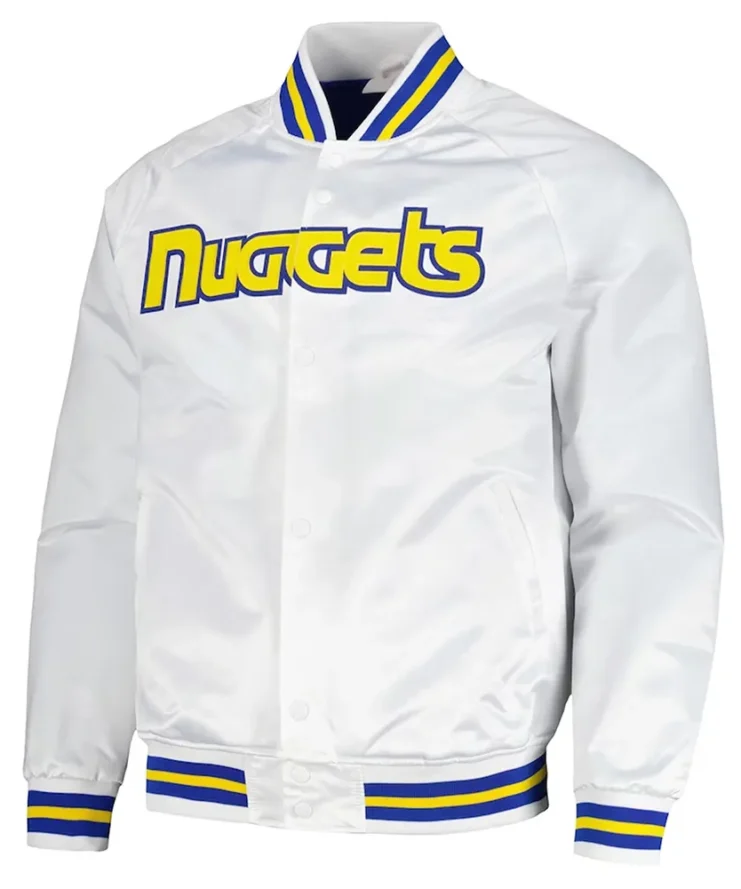 Denver Nuggets Throwback Wordmark White Jacket