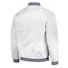 Denver Nuggets Throwback Wordmark White Jacket Back