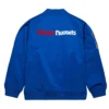 Denver Nuggets Vintage Logo Royal Lightweight Satin Jacket Back
