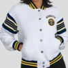 Denver Nuggets White Fleece Jacket