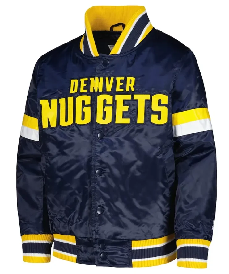 Denver Nuggets Youth Home Game Navy Satin Jacket