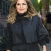 Detective Mariska Hargitay Law And Order Special Victims Unit Olivia Benson Black Cropped Jacket