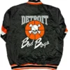 Detroit Bad Boys Home Game Black Satin Jacket
