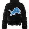 Detroit Lions Cuce Black Bomber Jacket