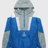 Detroit Lions HOMAGE X Starter Blue Grey Half Zip Pullover Jacket
