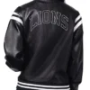 Detroit Lions High Heat Vegan Black Varsity Leather Jacket