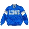 Detroit Lions Starter Costco Blue Satin Jacket