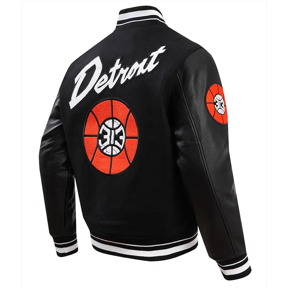 Detroit Pistons 2023 24 City Edition Jacket Back