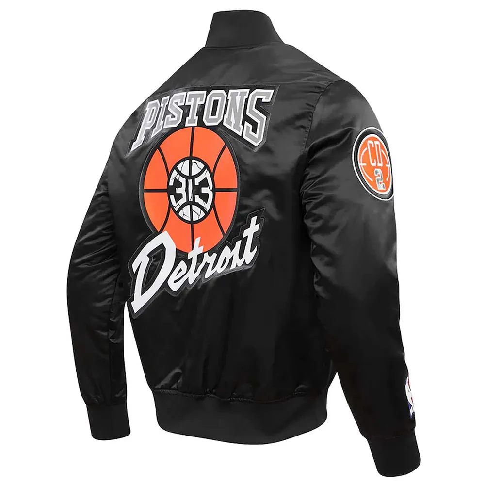 Detroit Pistons 2023 24 City Edition Varsity Jacket Back