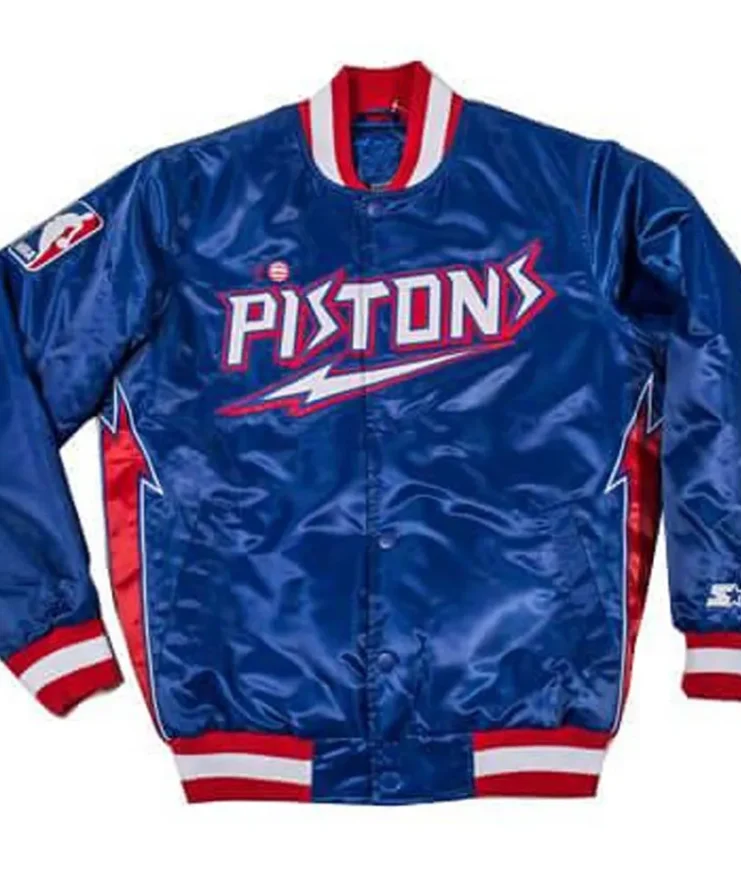Detroit Pistons Classic Varsity Satin Jacket