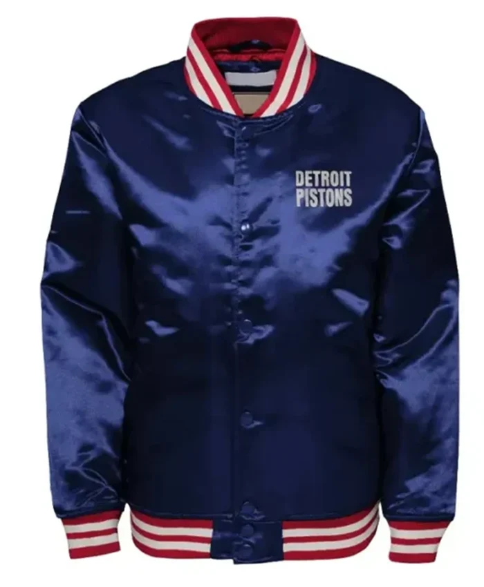 Detroit Pistons Heavyweight Navy Blue Varsity Jacket