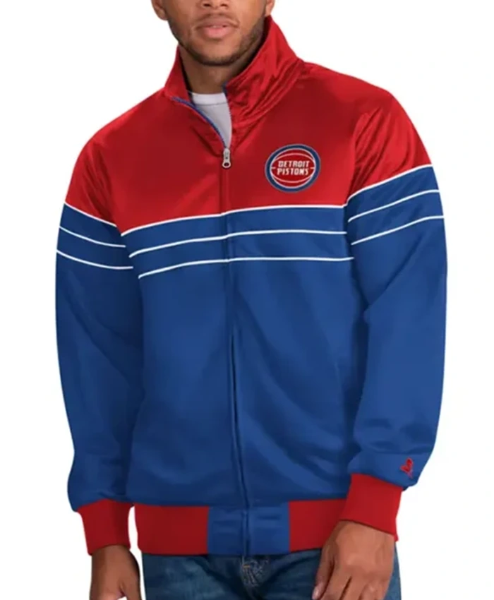 Detroit Pistons Red And Blue Bomber Jacket