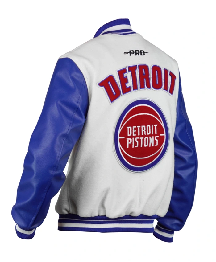 Detroit Pistons Retro Rib Classic Varsity Jacket