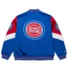 Detroit Pistons Royal Throw It Back Satin Jacket