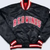 Detroit Red Wings 80s Black Varsity Jacket