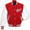 Detroit Red Wings Red And Black Varsity Jacket